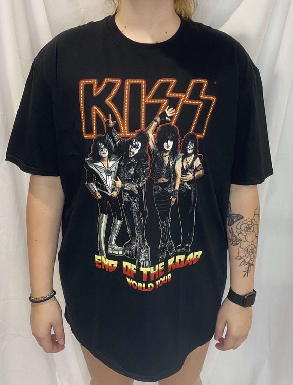 Kiss End of the World Vintage Style Band Tee Back - Etsy Norway