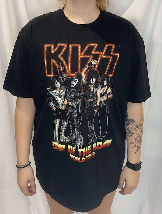 Kiss End of the World Vintage Style Band Tee Back - Etsy Norway