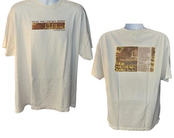 Dave Matthews Band Summer 2003 Concert Tee, Back Print, Men's Size 2X, High Quality Vintage Tee, From Our Vintage Recycle Wear Collection