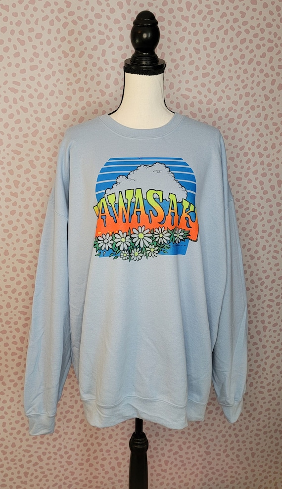 Vintage Kawasaki Motorcycle Graphic Sweatshirt, Gi