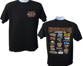 2006 Bike Week Daytona Beach Bar Tour, Back Print, Men's Size Medium