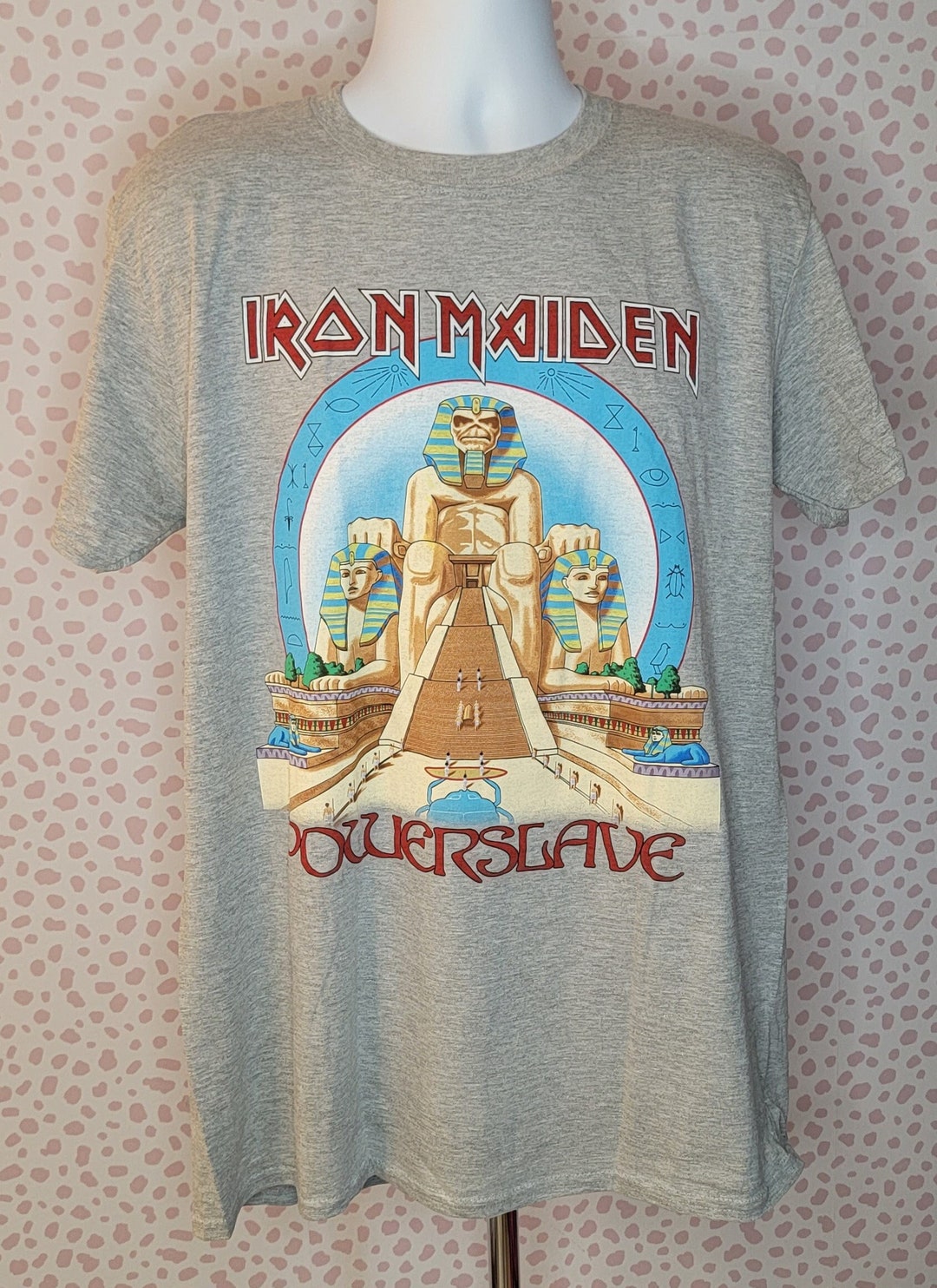 Iron Maiden Powerslave Egypt Band Tee, Gildan Softstyle Ring Spun Tee