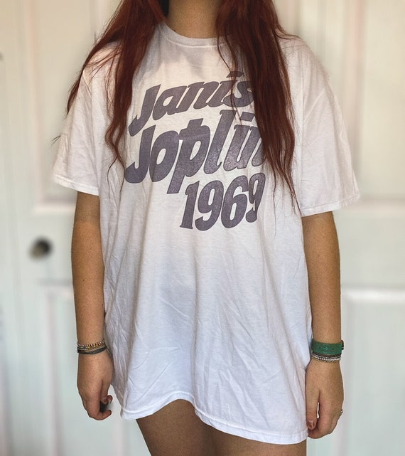 Janis Joplin 1969 Oversized White Tee