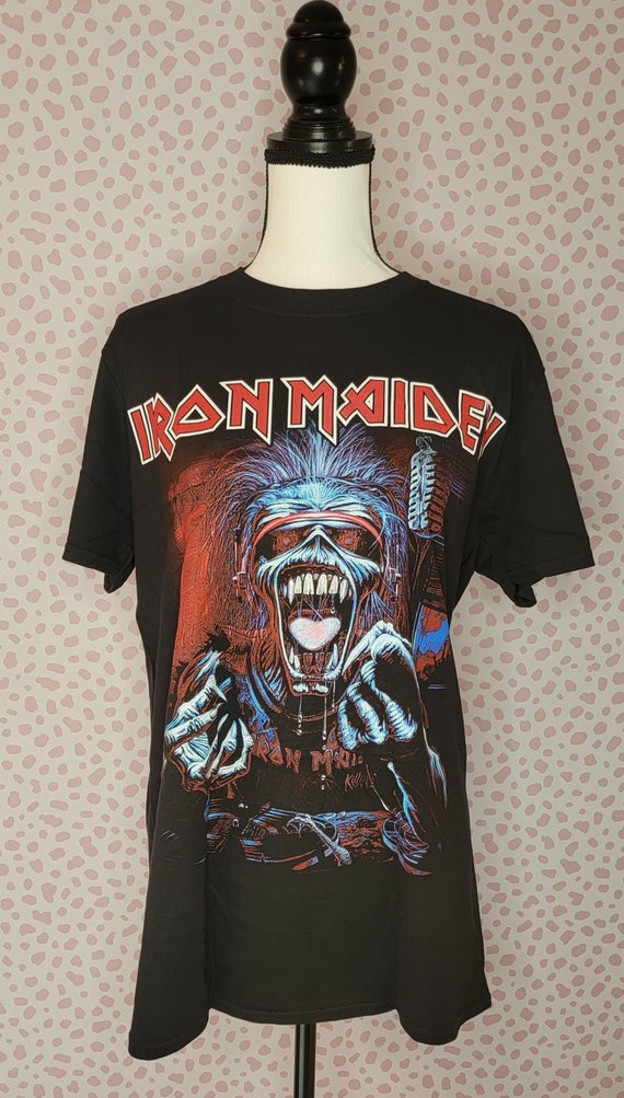 Iron Maiden A Real Dead One Vintage Band Tee, Gildan Softstyle Men's Size by Rock Off
