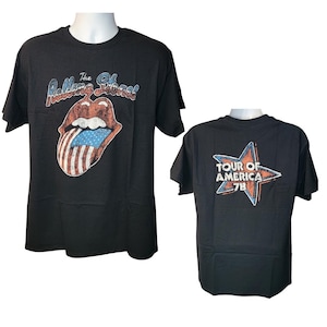 The Rolling Stones Tour of America Vintage Style Band Tee, High Quality Men&#39;s Size Black T-Shirt