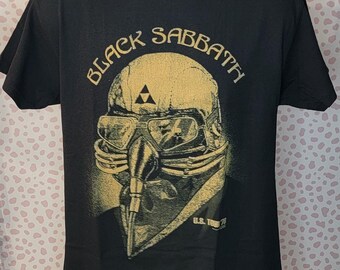 Black Sabbath Tour 78 Mask Vintage Style Band Tee, Men's Size