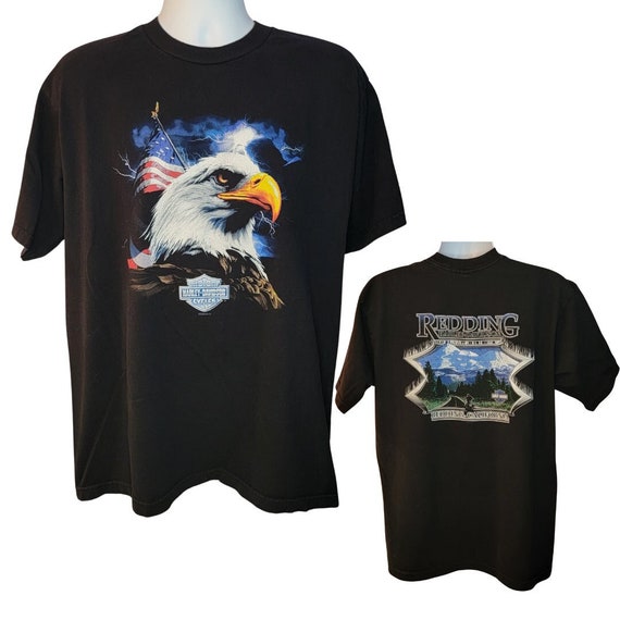 Harley Davidson Vintage Tee, Redding, California,… - image 1