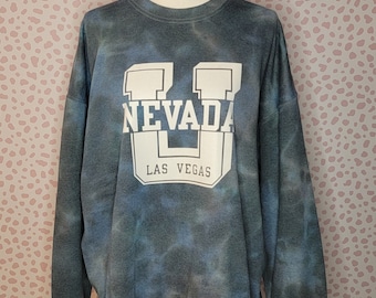 Vintage University of Nevada Las Vegas Tie Dye Sweatshirt, Gildan Heavy Blend Men's Size Large
