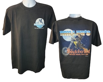 1996 Biketoberfest Daytona Beach Florida, Miller's Custom Parts For Your Harley Davidson, Back Print, Single Stitch, Men's Size Large