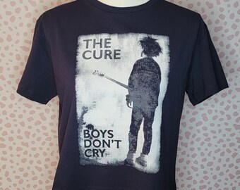 The Cure Crop Top, Boys Don't Cry, Navy Blue Crop Top by Rock Off