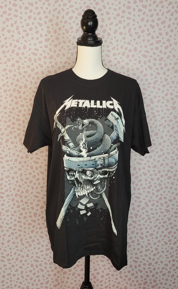 Camisetas Metallicas Metallica Camiseta Black Album Faded (All Over) Para Hombre, Color Negro, Negro Ropa Vintage