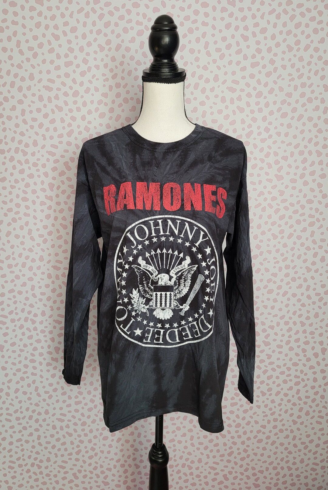Ramones Presidential Seal Long Sleeve Band Tee Dipdyed Etsy