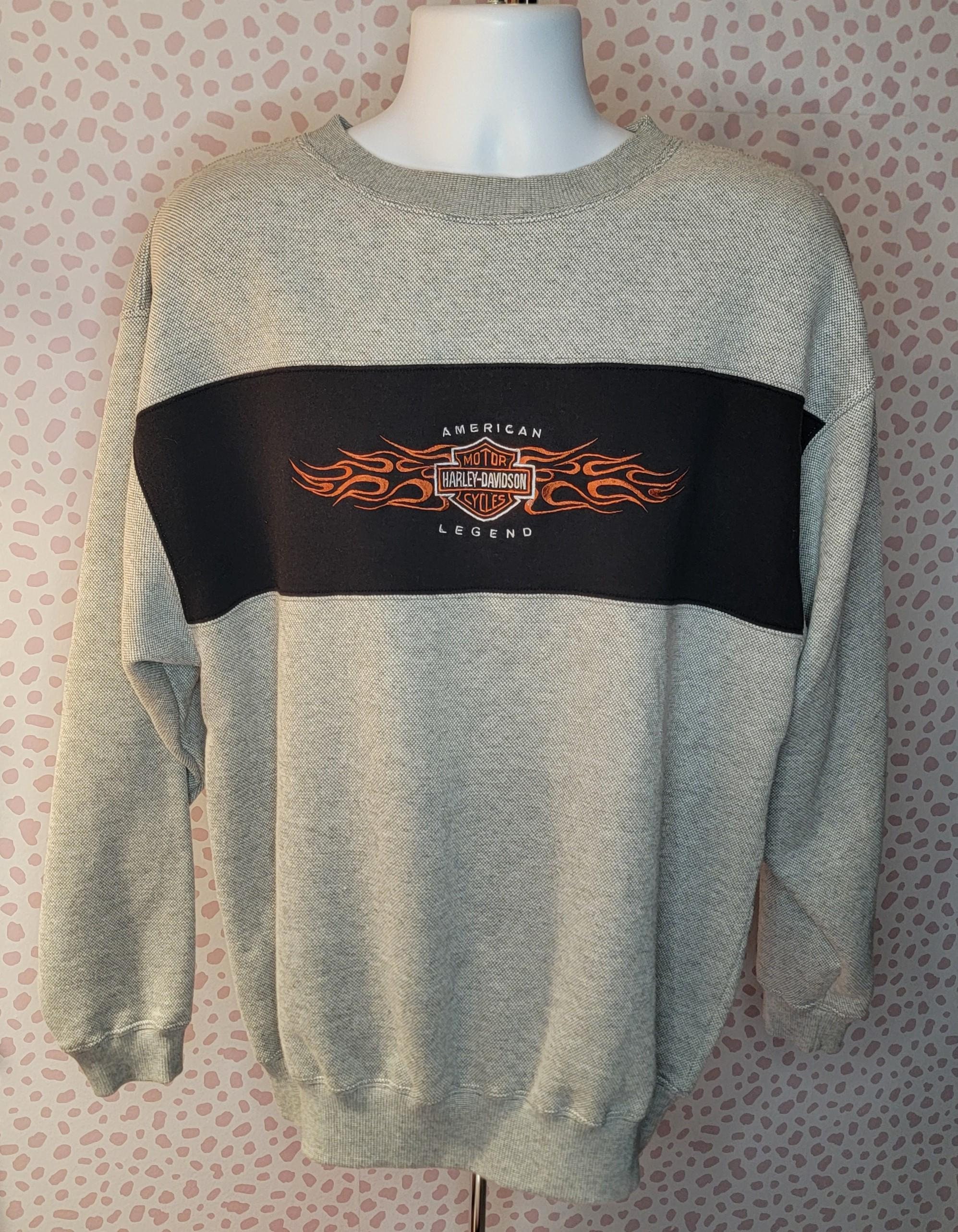 ◆Harley Davidson◆ Pigment Dying American Legend Sweatshirt Vintage Harley-Davidson Motorcycles American Legend Pullover