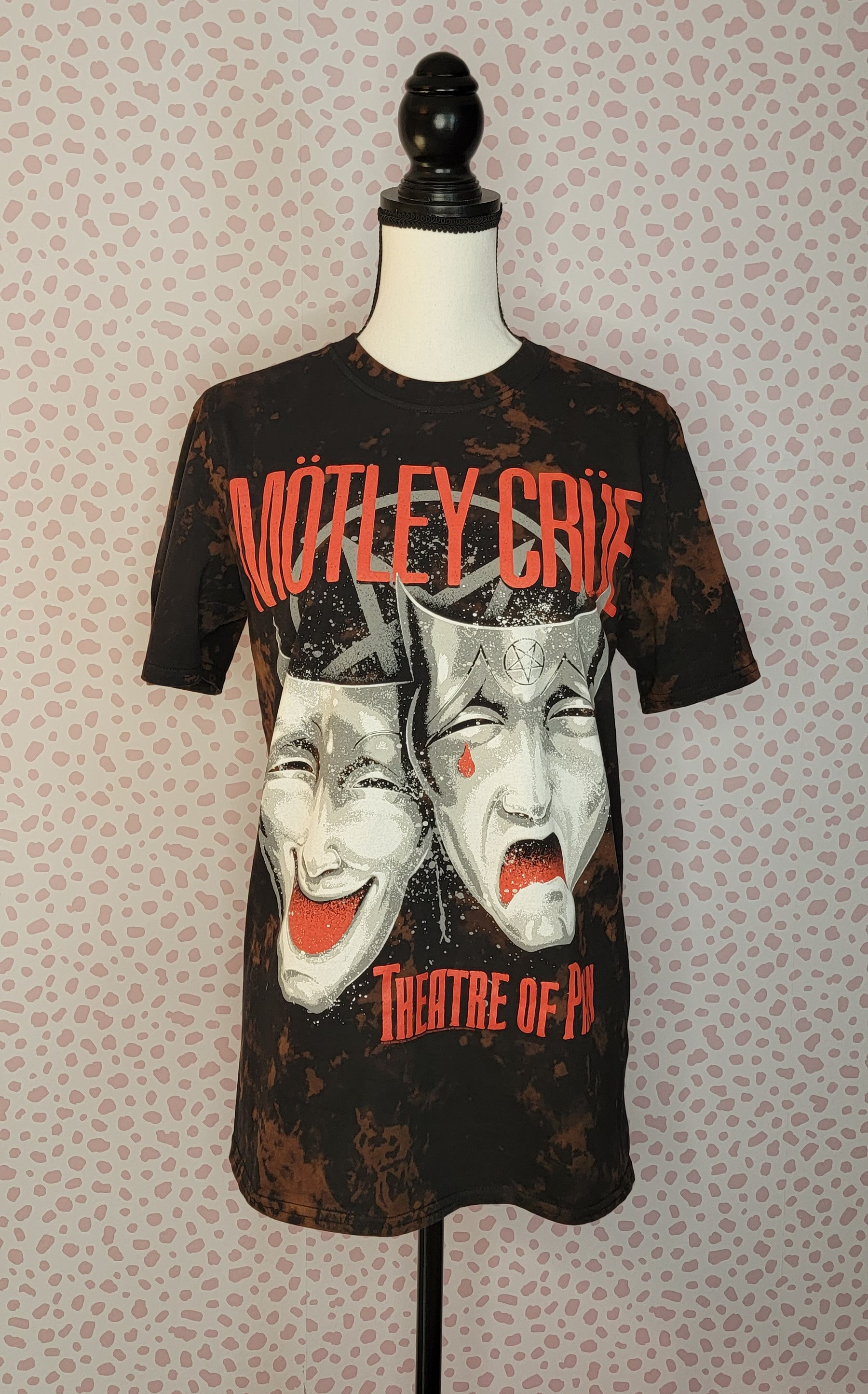 Motley Crue Theatre of Pain Distressed Vintage Style Band Tee