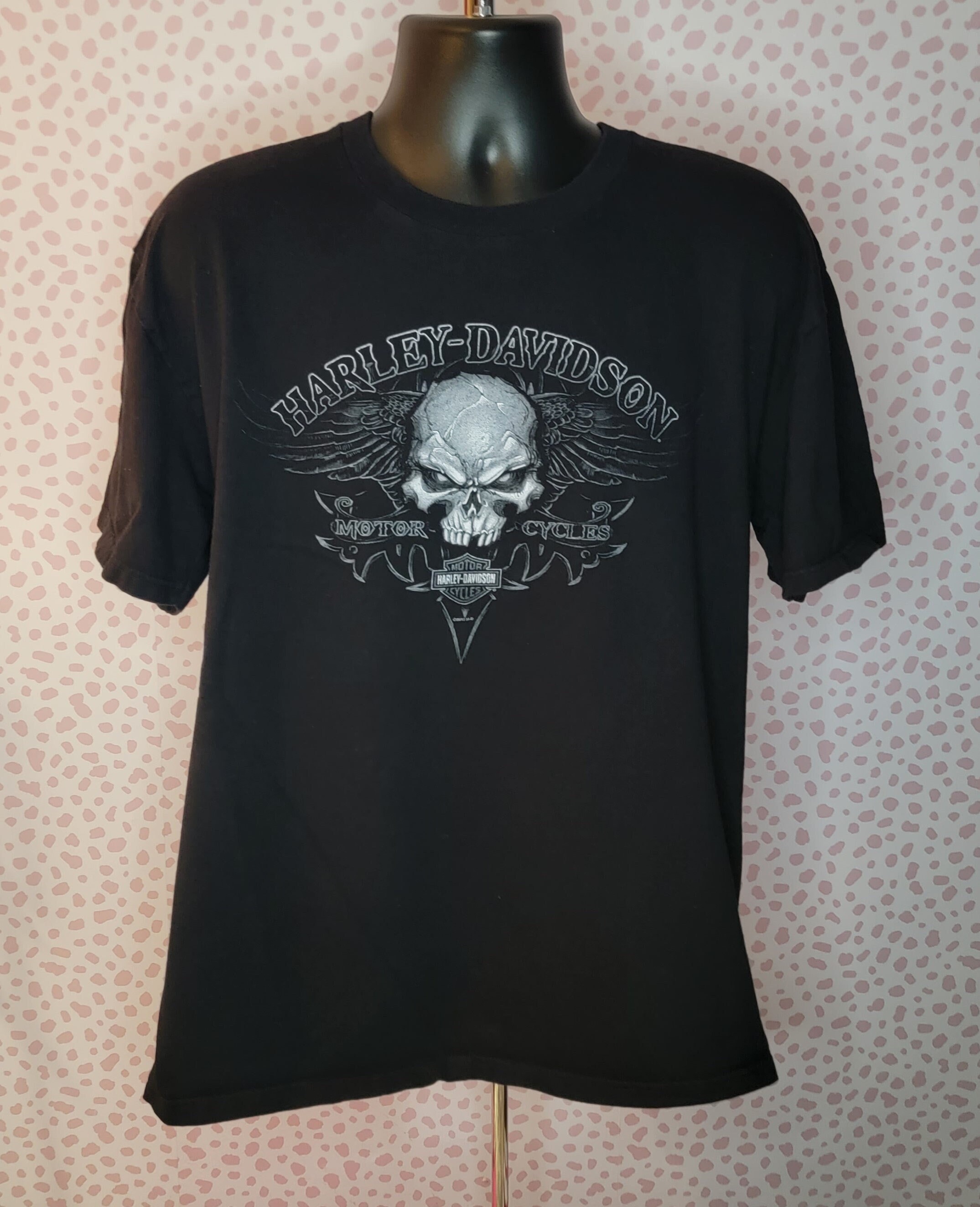 Harley Davidson Skull tee-shirt compression sport cosplay Homme