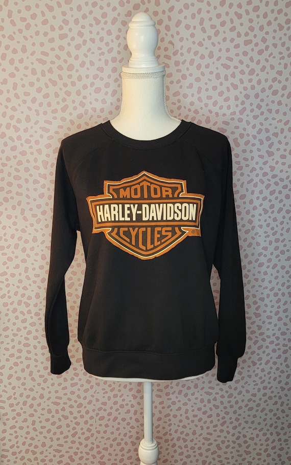 Harley Davidson Logo Sweatshirt, Black Sweatshirt 
