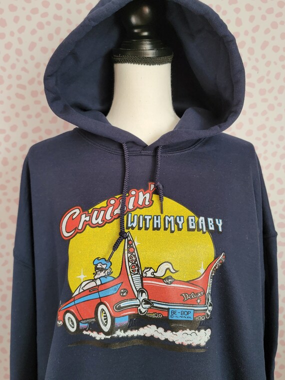 Cruisin' With My Baby, Vintage Graphic Hoodie, Na… - image 5