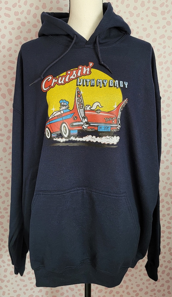 Cruisin' With My Baby, Vintage Graphic Hoodie, Na… - image 2