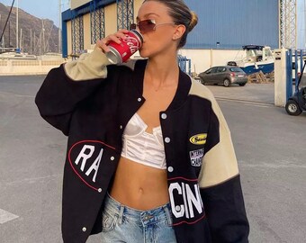baseball bomber jacket womens