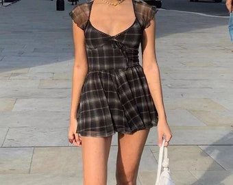 black mini work dress