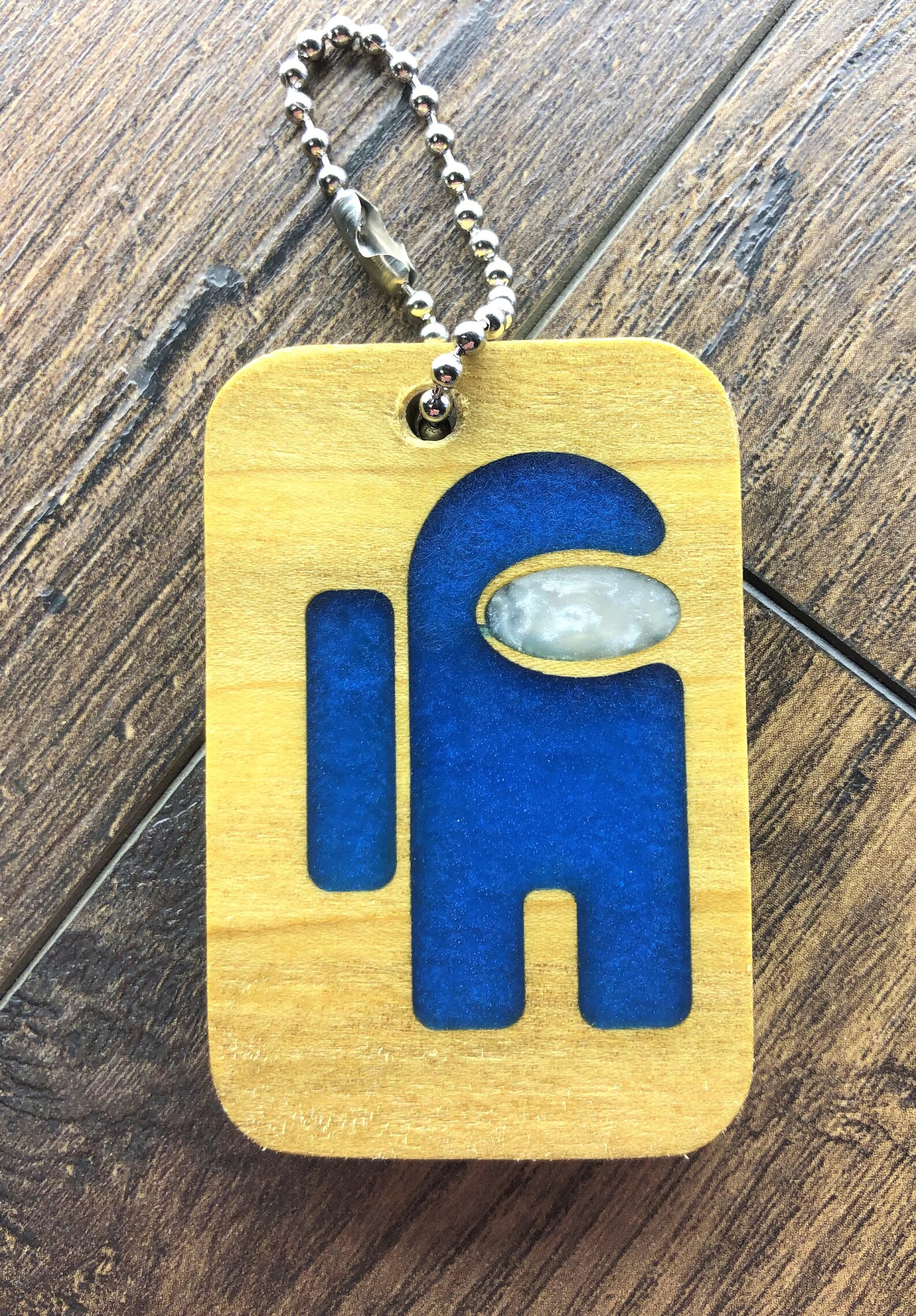 Among Us Wood Backpack Tag Keychain Name Tag Multiple Etsy