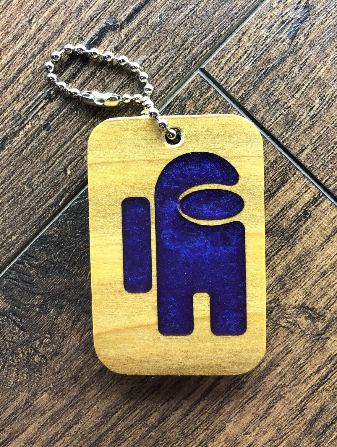 Among Us Wood Backpack Tag Keychain Name Tag Multiple Etsy