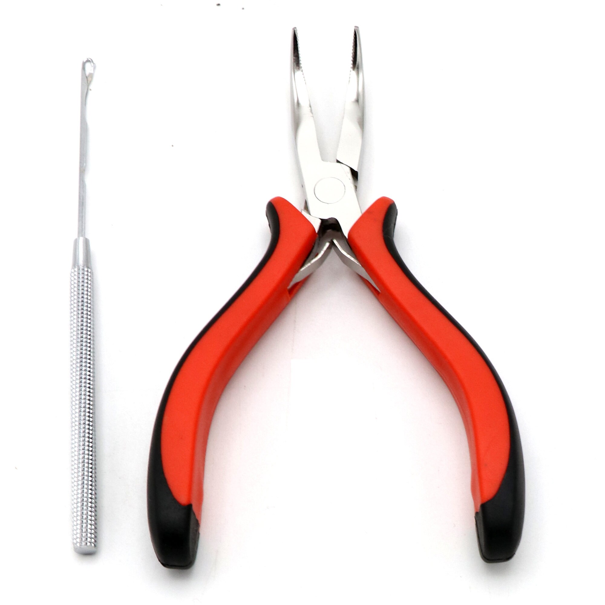 Hair Extension Tool Hair Extension Removal Kit with Crochet Hook Needle Micro Links Silicone Rings Beads Plier