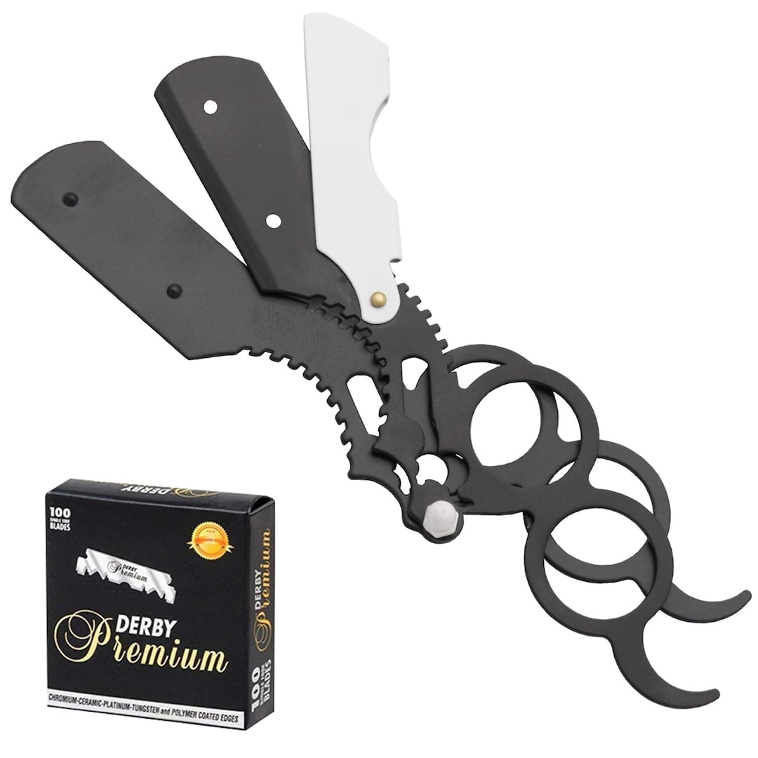 Chechovs Razor Chocho Track Straight Single Blade Barber Shaving Razor Stylish Ring ...