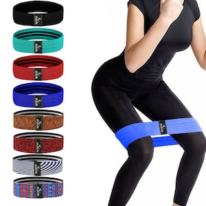 Resistance Bands for Legs and Butt Exercise Bands - Non Slip Elastic B –