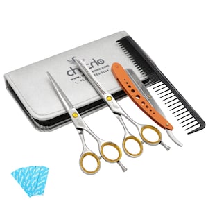 ChoCho Track Coupe de cheveux Amincissement Ciseaux Barber Cisaillements Professional Hairdressing Kit Set 6 pouces