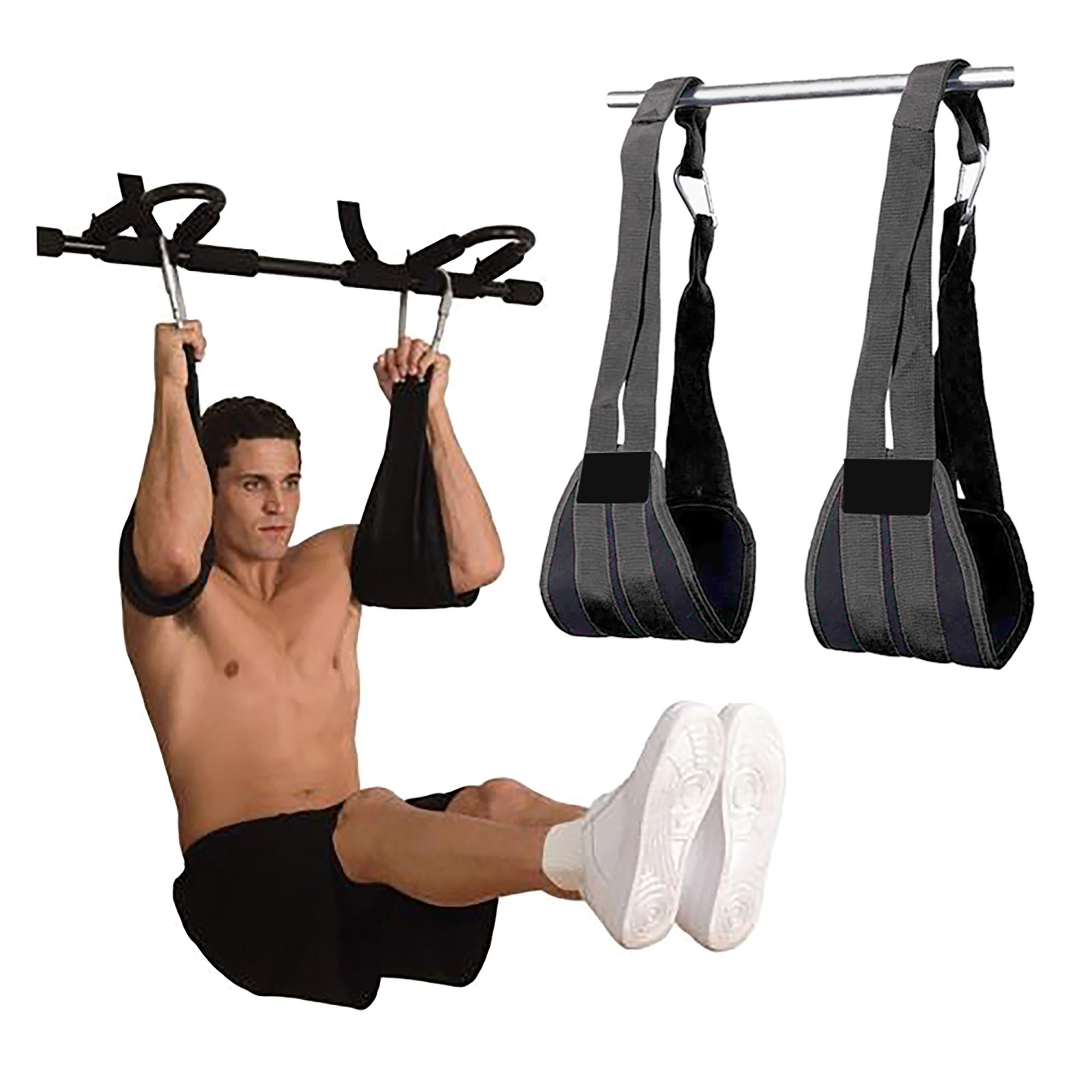 Sangles AB pour barre de traction Sangle de traction pour la musculation  Brassards rembourrés Écharpes abdominales suspendues pour soutenir la salle  de sport Fitness Ab pour hommes et femmes -  France