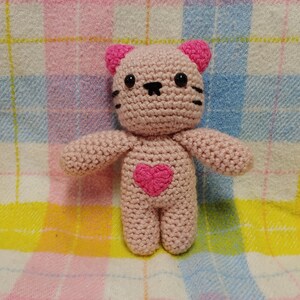 Crochet Heart Cat Plushie