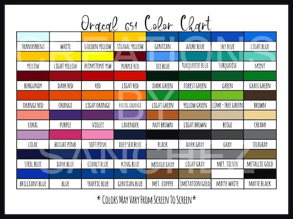 oracal 651 color chart download