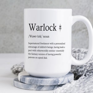 DnD Warlock Dungeons and Dragons Warlock Mug DnD Mug Dungeons and Dragons Gifts Warlock Gift DnD Player Gifts Dungeon Master Gift