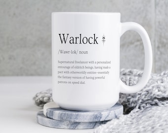 DnD Warlock Mug: Dungeons and Dragons Gift