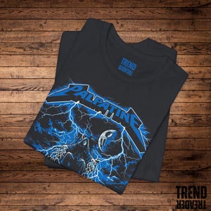 Palpatine Fahrt auf dem Blitz Shirt, lustiges Star Wars Metal Parodie T-Shirt, Sith Lord Kaiser Tshirt, Dark Side Musik Mashup, Heavy Metal Geschenk Bild 4