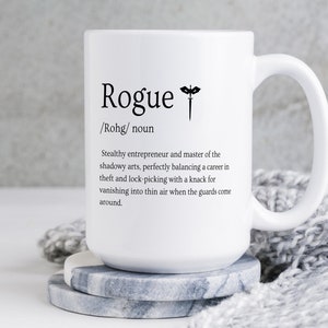 DnD Rogue Dungeons and Dragons Rogue Mug DnD Mug Dungeons and Dragons Gifts Rogue Gift DnD Player Gifts Dungeon Master Gift