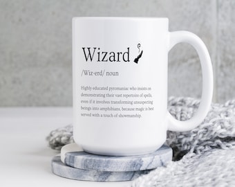 DnD Wizard Mug: 15oz Ceramic Dungeons and Dragons Gift