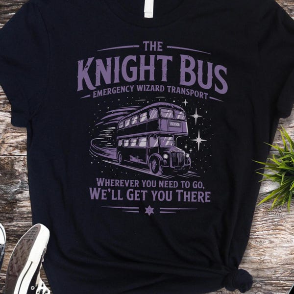 Knight Bus Wizard Shirt | Magical Emergency Transport Tee | Wizard Fan Gift | Fantasy Double Decker Bus Shirt | Potterhead Unisex Tee