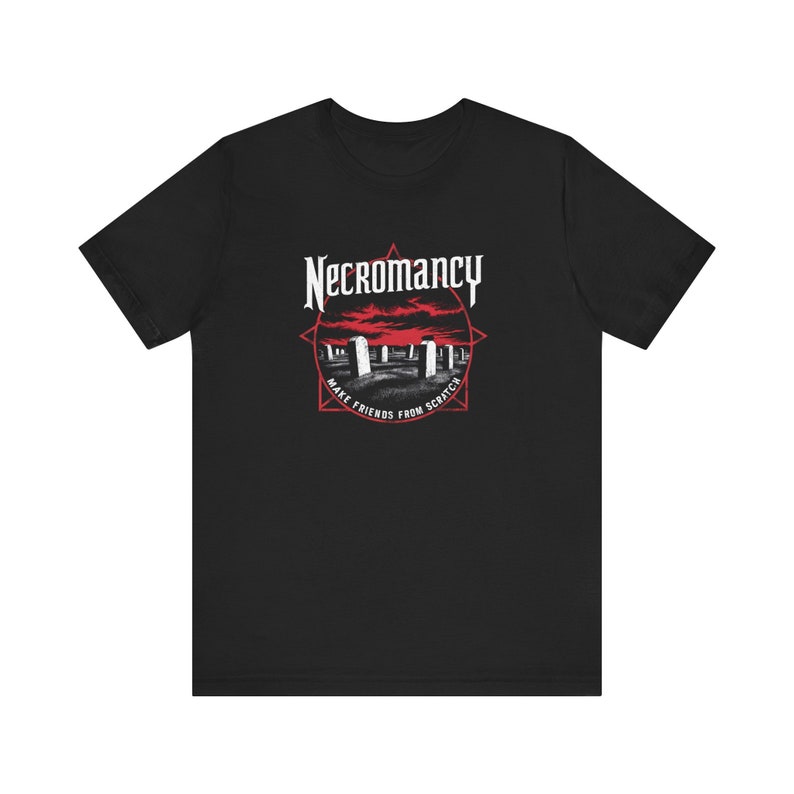 Camiseta Necromancia | Camiseta Humor Negro | Perfeita para Fãs de Dungeons & Dragons | Faça Amigos do Zero | Presente de RPG para Jogadores imagem 2