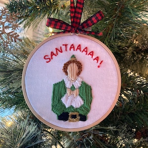 ELF Christmas Ornament | Embroidery Hoop |