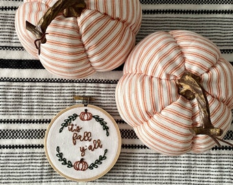 It's Fall Y'all! | Fall Embroidery Hoop | Hand Stitched Embroidery | Home Decor Wall Hanging