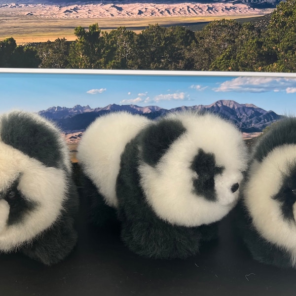 The sweeter Panda Bear made 100% natural alpaca fiber