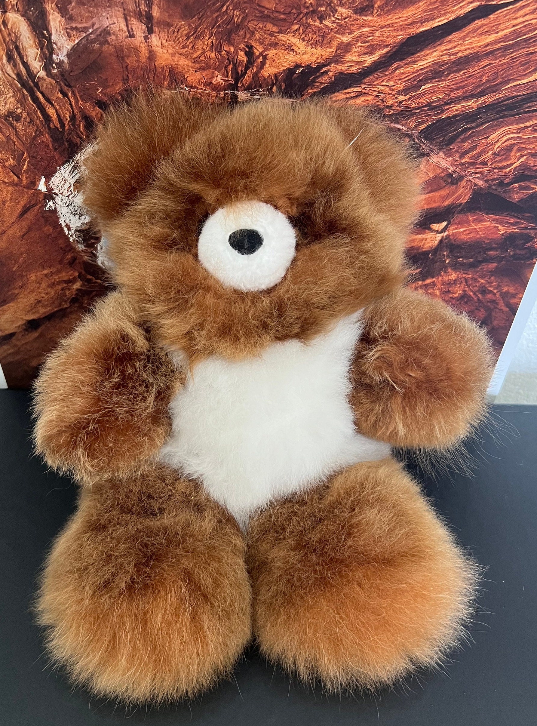 【GREYMANSION】Sustainable Alpaca Bear from Peru [Small] Buy alpaca stuffed small teddy bear light Beige – Inspired Peru