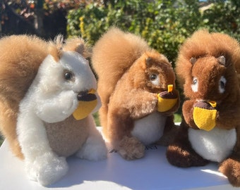The Cutest Squirrels made with 100% Alpaca fur in Peru