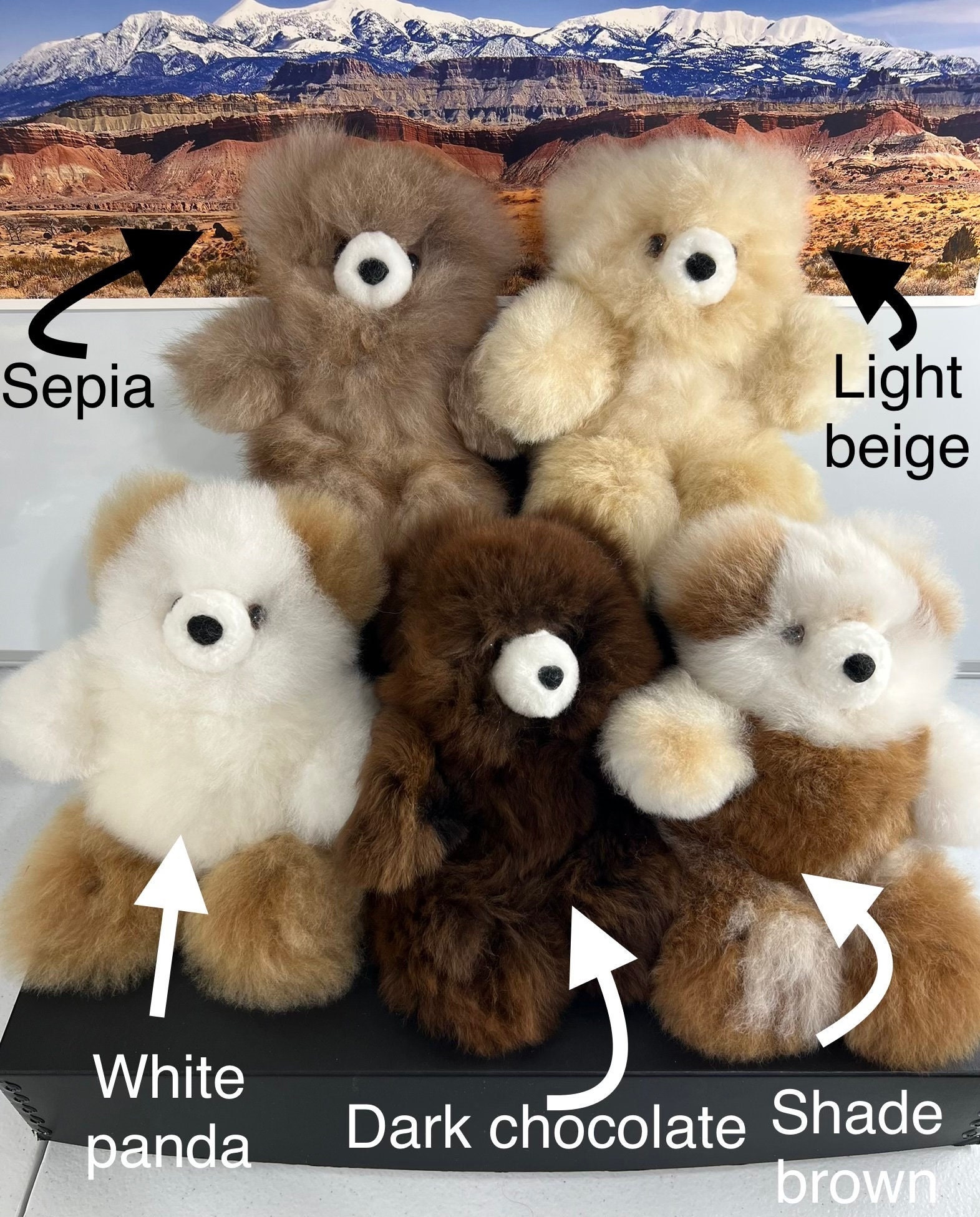 Teddy Bears Made With 100% Baby Alpaca Fur- Made by Hand in