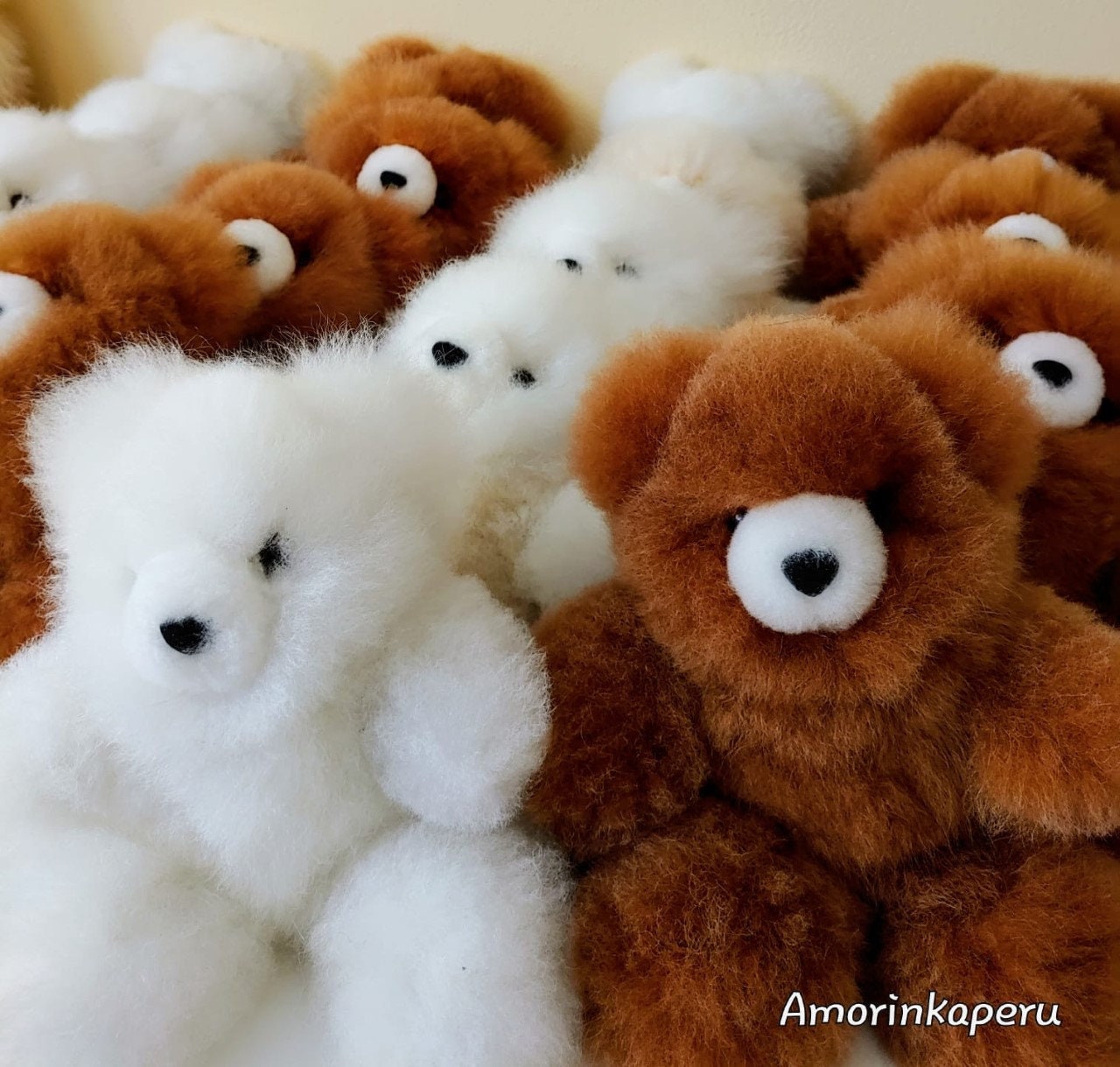 Vibrant Honey miniature plush/faux fur for miniature teddy bear making. 
