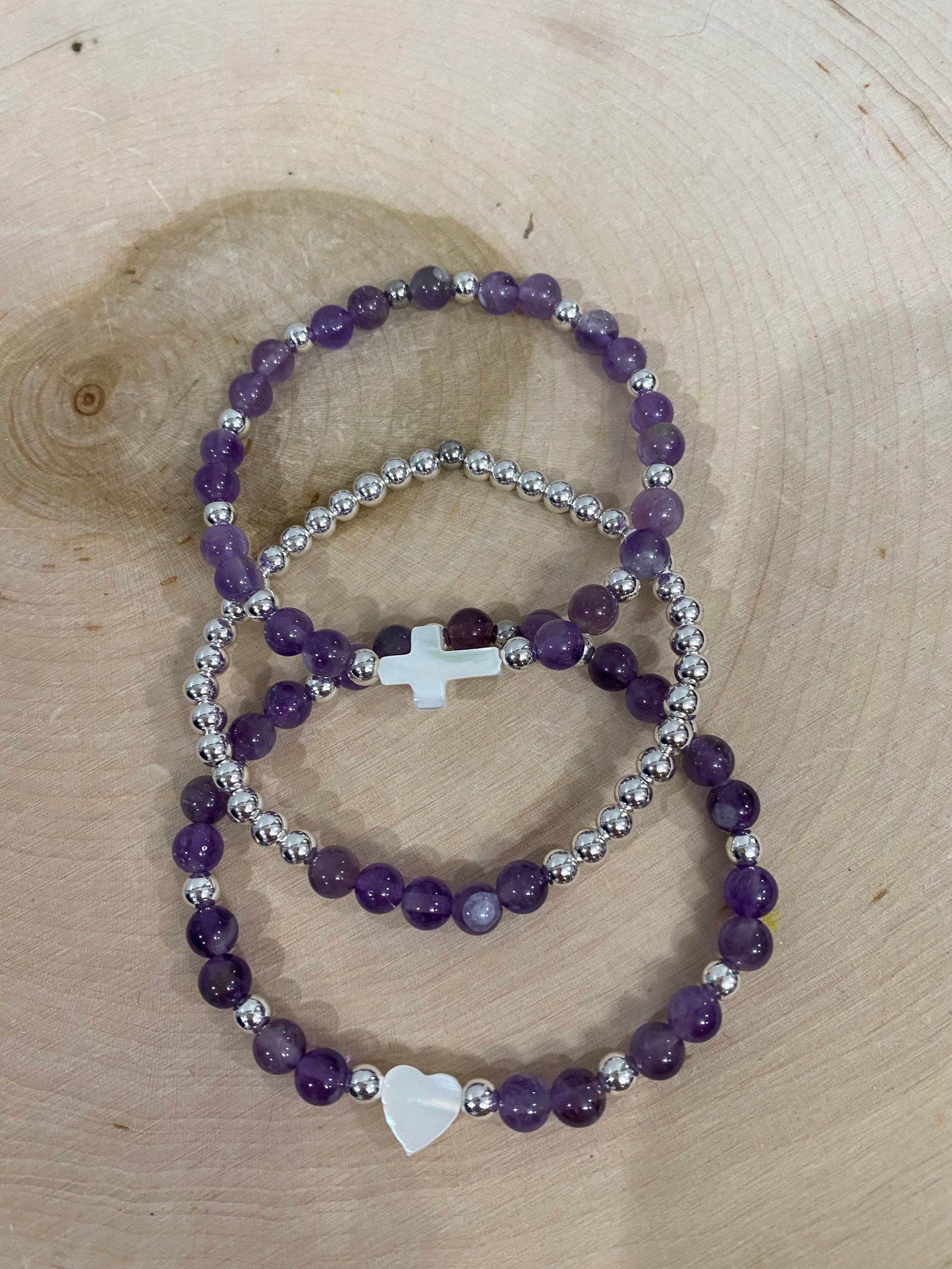 Sympathy bracelets grief gift Amethyst stones Natural stone Etsy