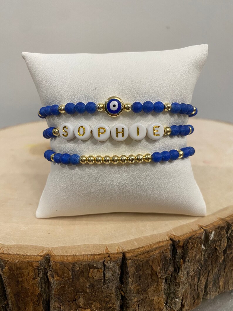 Blue Jade bracelet stack personalized bracelets stackable bracelet natural stone bracelets boho bracelets Blue Mountain Jade stones