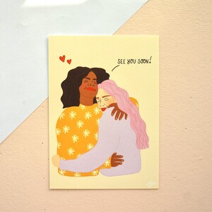 A6 'See You Soon' Illustrated Postcard / Mini Print